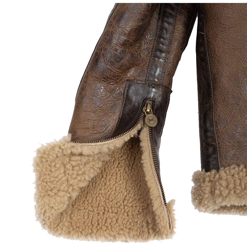 Men's Arnold Winter Aviator Shearling Jacket – Iconic Style & Warmth.